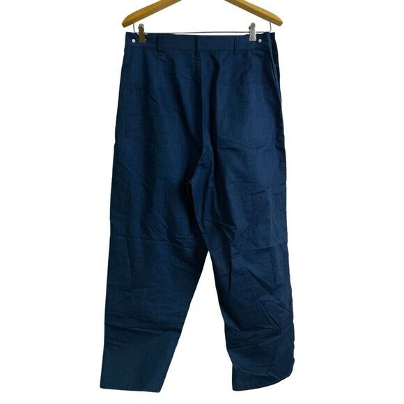 SasquatchFabrix Pants Large Womens Blue Snap Adjustable Wide Cotton Japanese - Picture 2 of 13